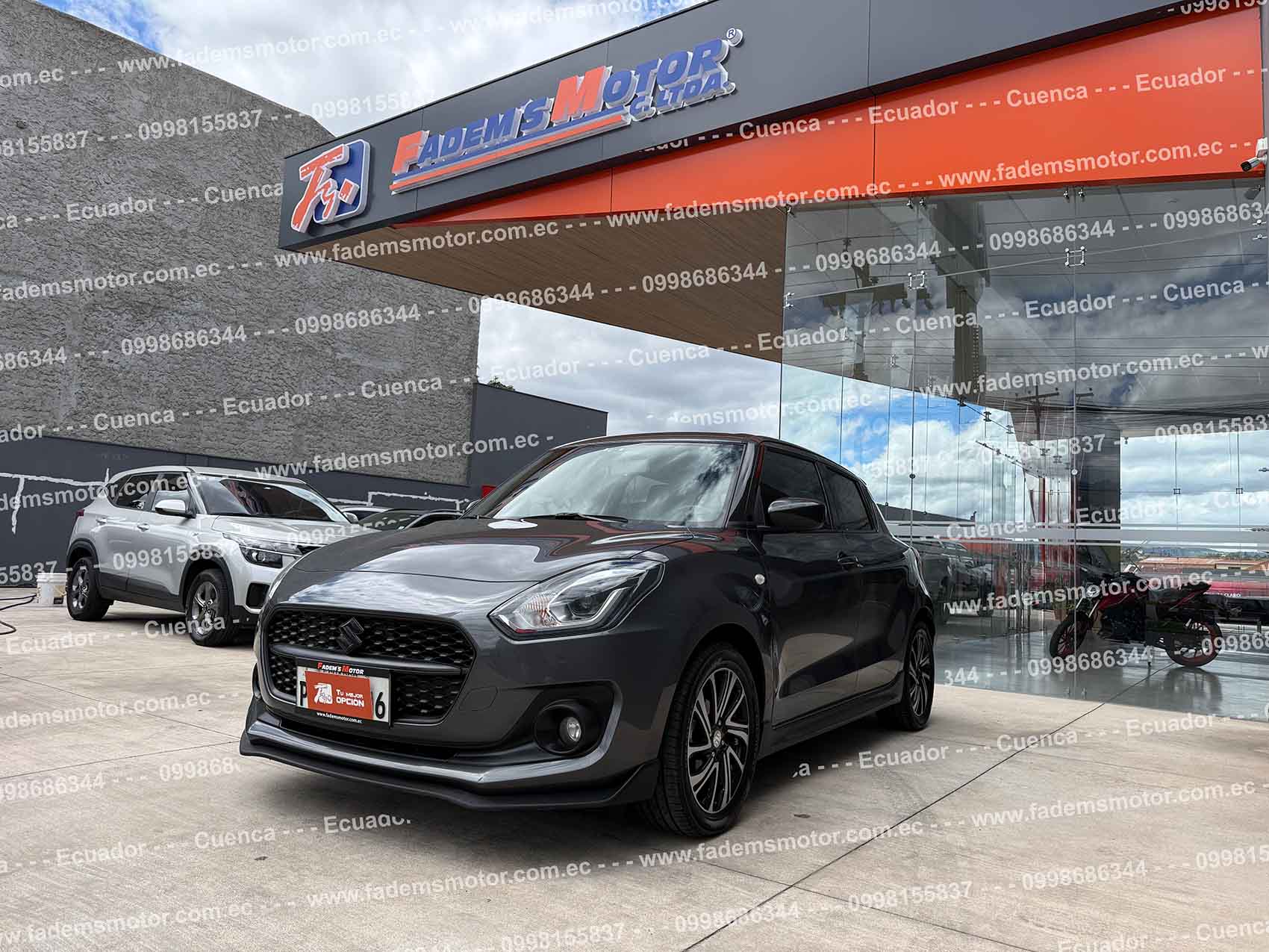 suzuki-crossover-suv-todo-terreno-auto-gasolina-hybrid-2024-plomo-swift-gls-isg-aire-acondicionado-bizona-1.2-4x2-tm-manual-halogenos-aros-deportivos-suzuki-r16-aleron-bumpers-pluma-trasera-pantalla-camara-de-retro-faros-led-con-regulador-de-altura-control-de-estabilidad-anti-derrape-auto-start-mandos-de-audio-al-volante-6-airbags-moquetas-termo-formadas-4-vidrios-y-retrovisores-electricos-hibrido-boton-de-encendido